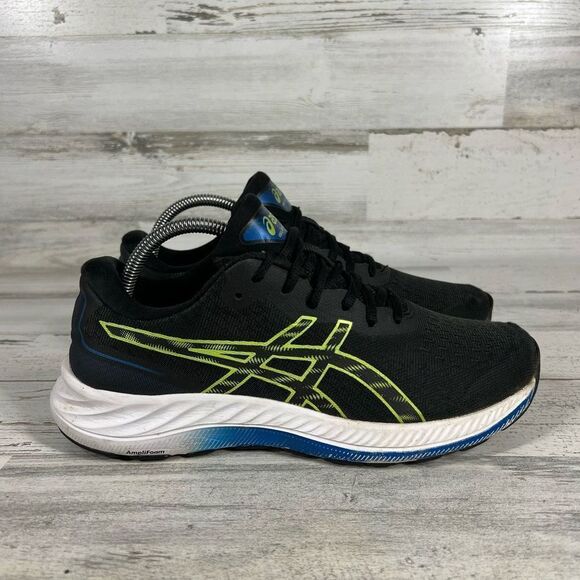 Asics Mens Gel-Excite 9 Running Athletic Shoes Black‎ Hazard Green Size 8.5 - Picture 1 of 8